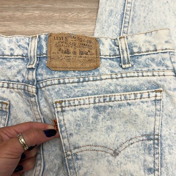 Orange tab San Francisco Vintage Levi’s 33x30 light acid wash amazing condition - Picture 2 of 10